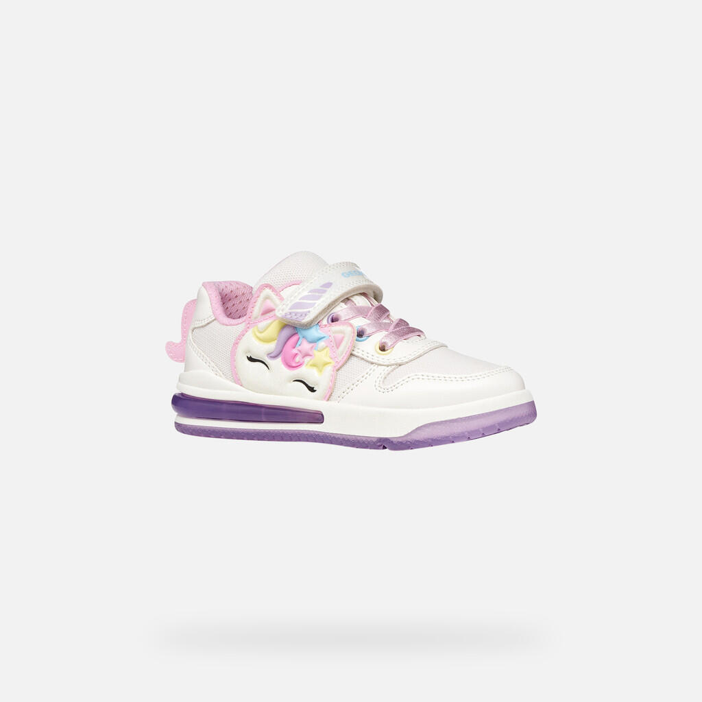 Baskets Fille J SKETLITE GIRL Blanc/Rose 3/7