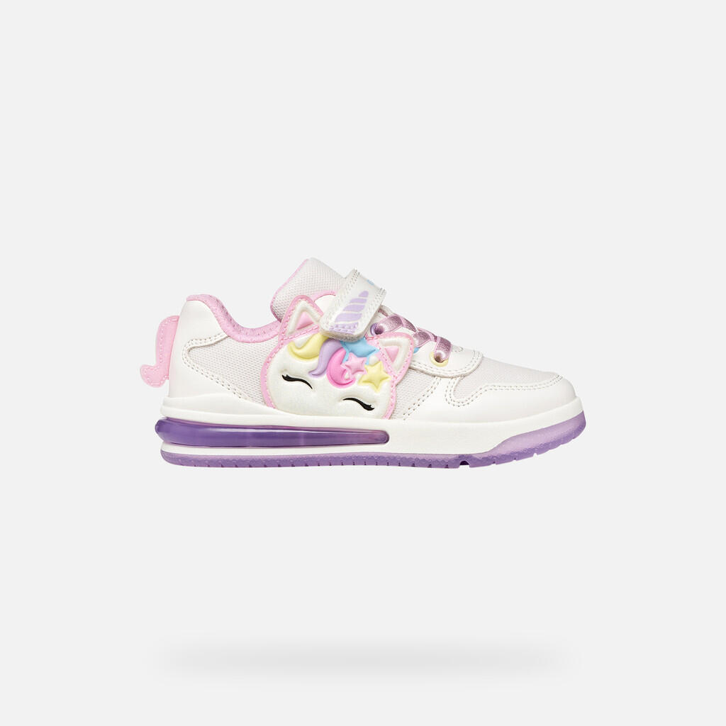 Baskets Fille J SKETLITE GIRL Blanc/Rose 2/7