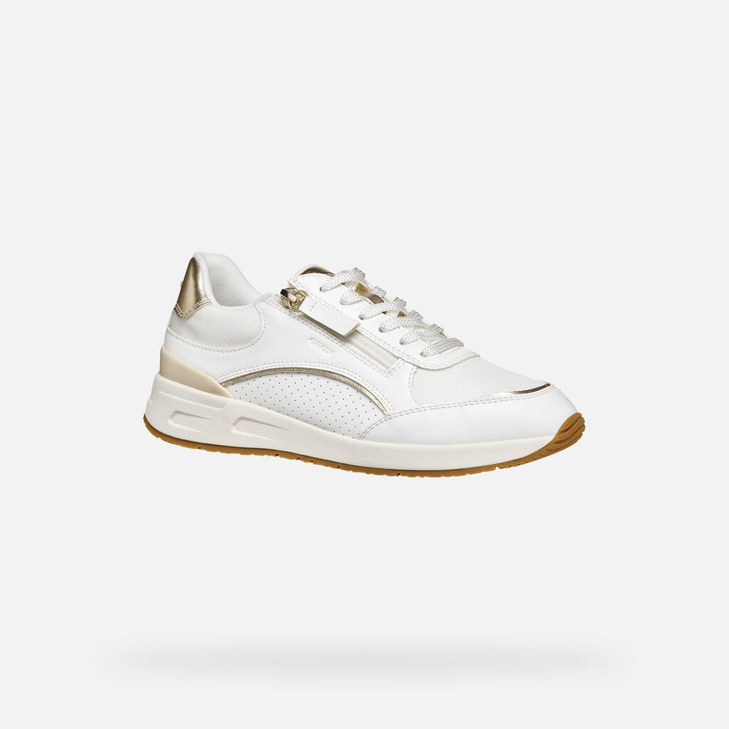 Baskets Femme BULMYA WOMAN Blanc/Or Clair 5/7
