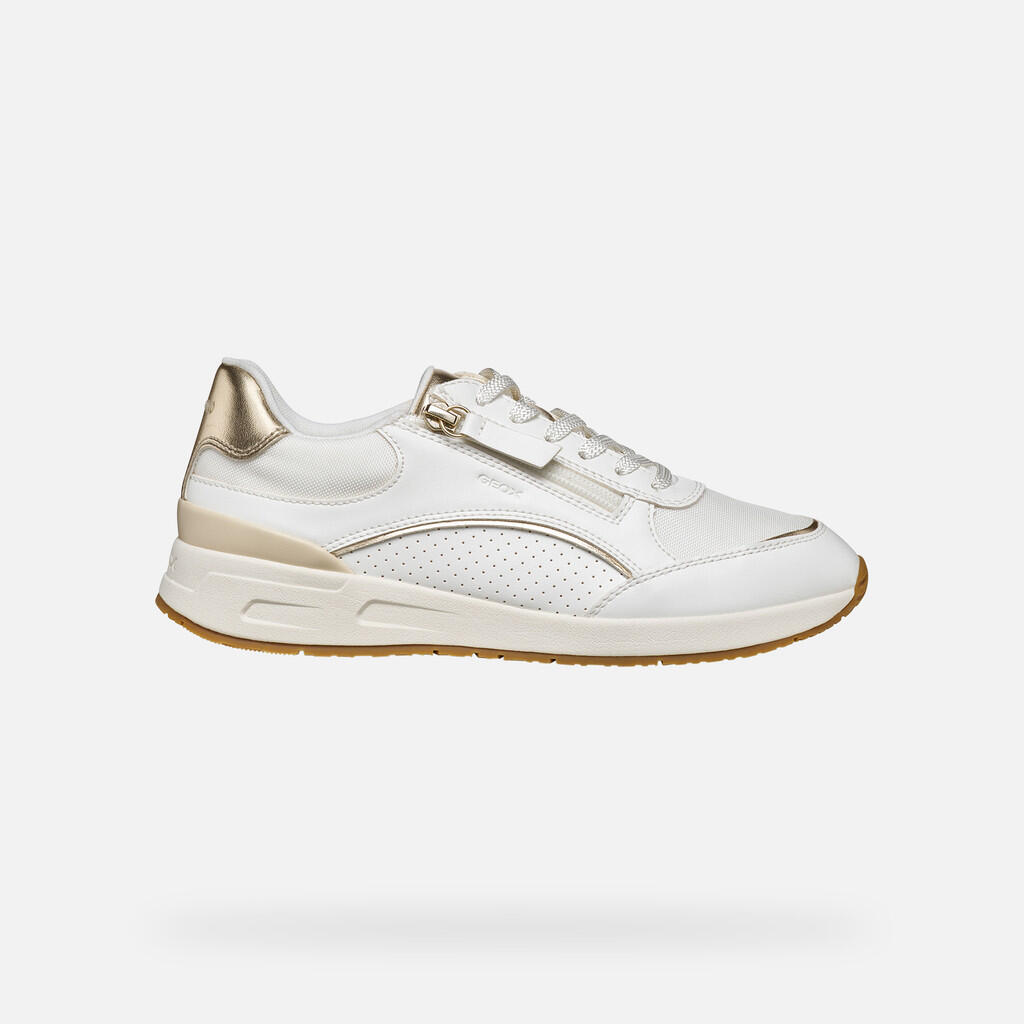 Baskets Femme BULMYA WOMAN Blanc/Or Clair 2/7