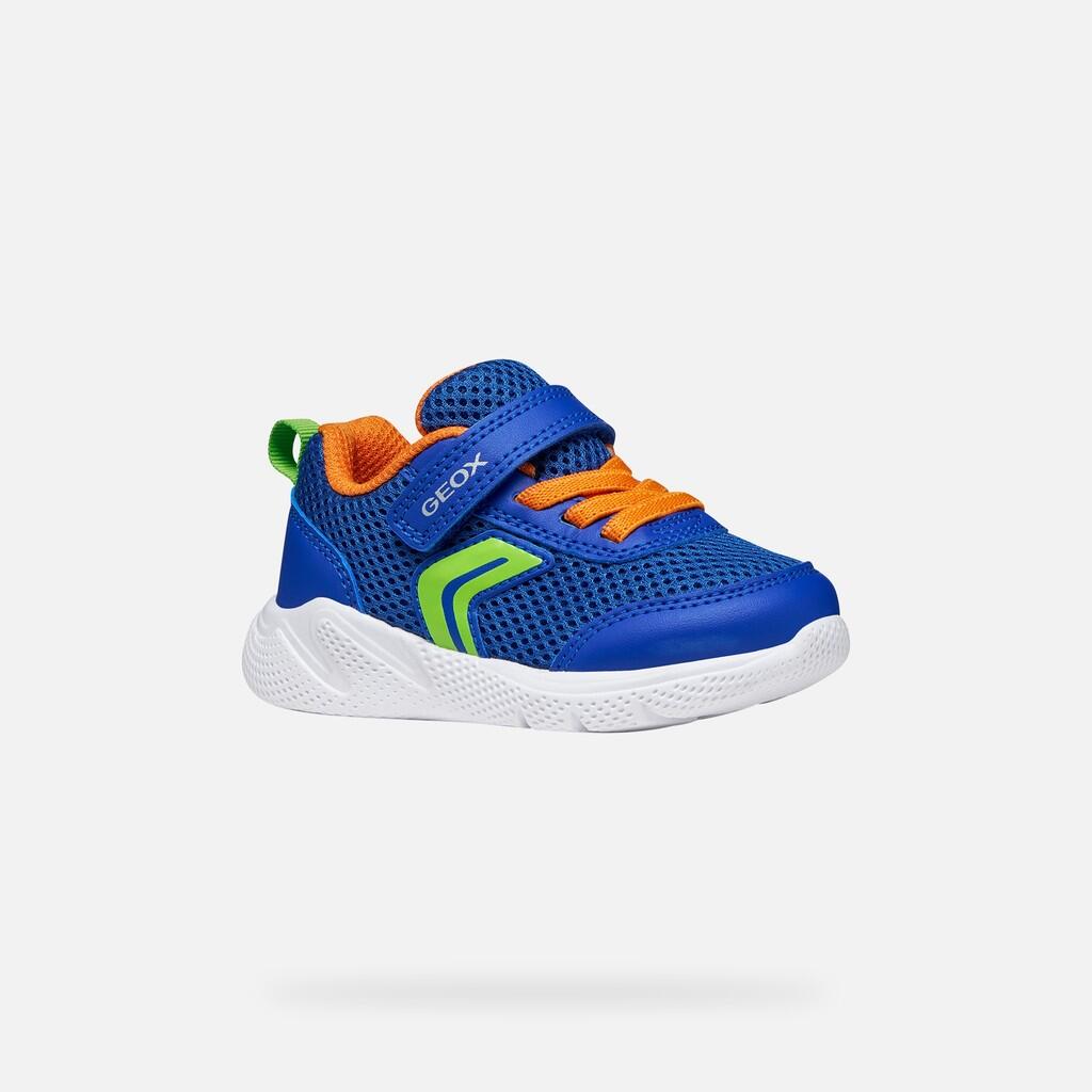 Baskets Bébé Garçon B SPRINTYE BOY Bleu Roi/Orange 4/7