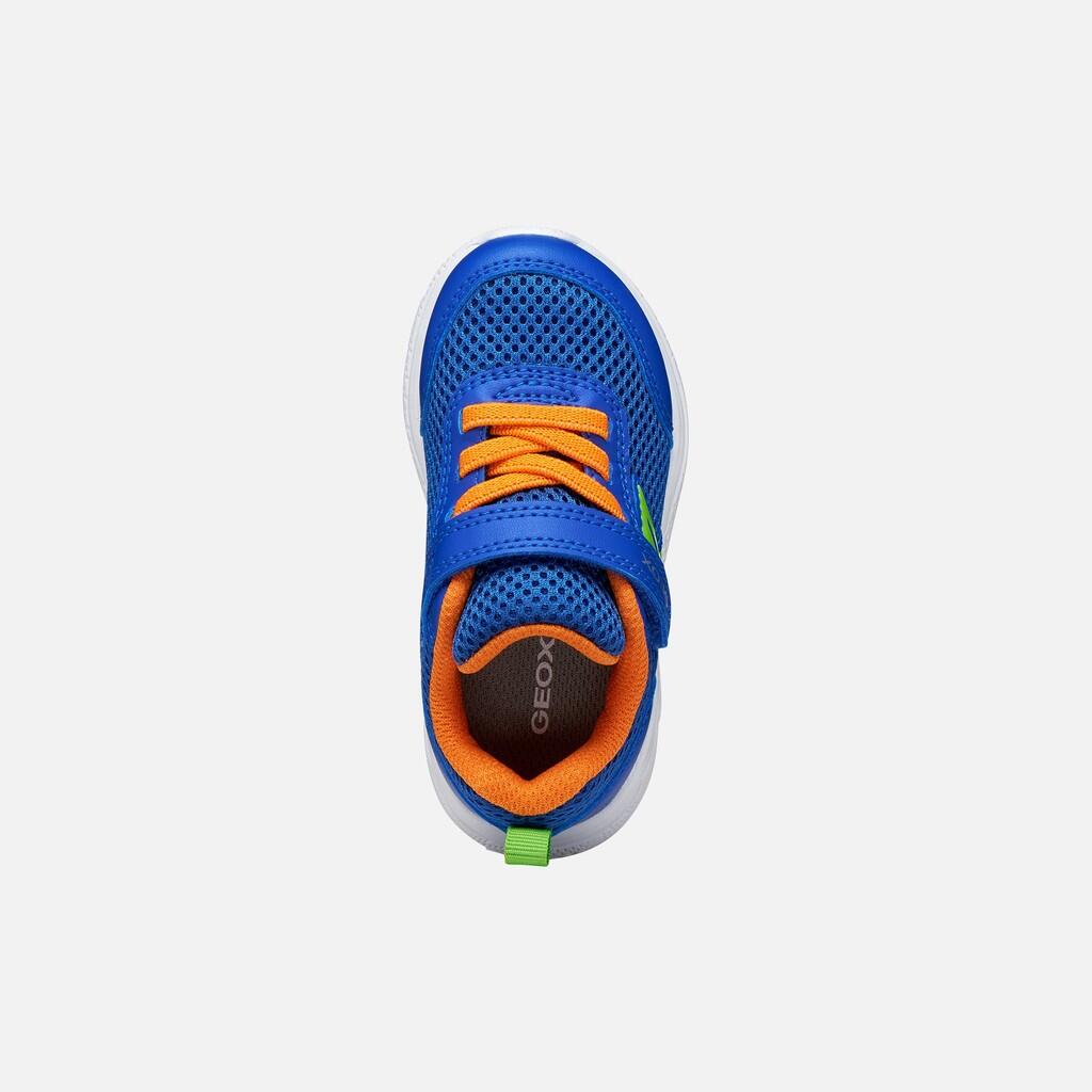 Baskets Bébé Garçon B SPRINTYE BOY Bleu Roi/Orange 7/7