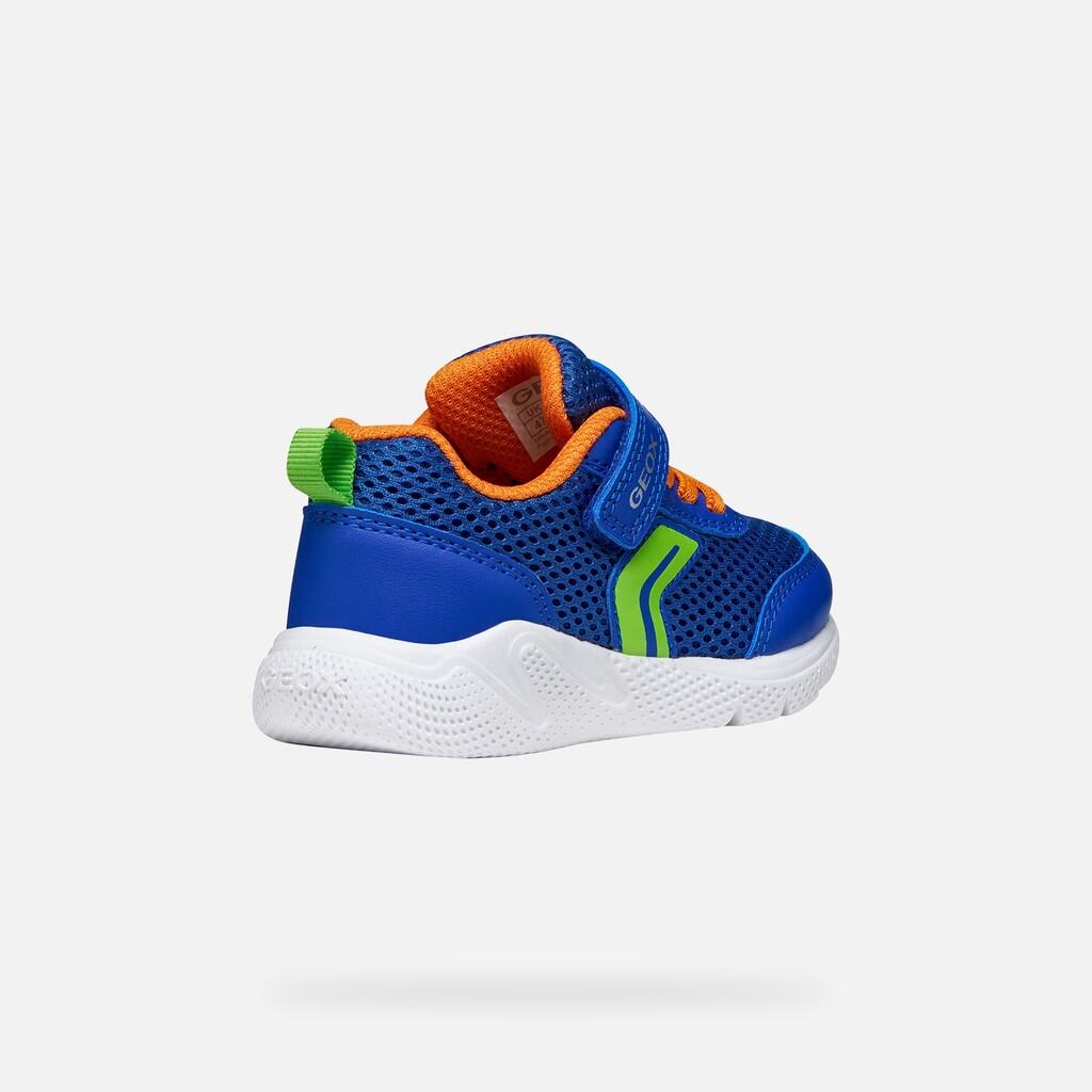 Baskets Bébé Garçon B SPRINTYE BOY Bleu Roi/Orange 6/7