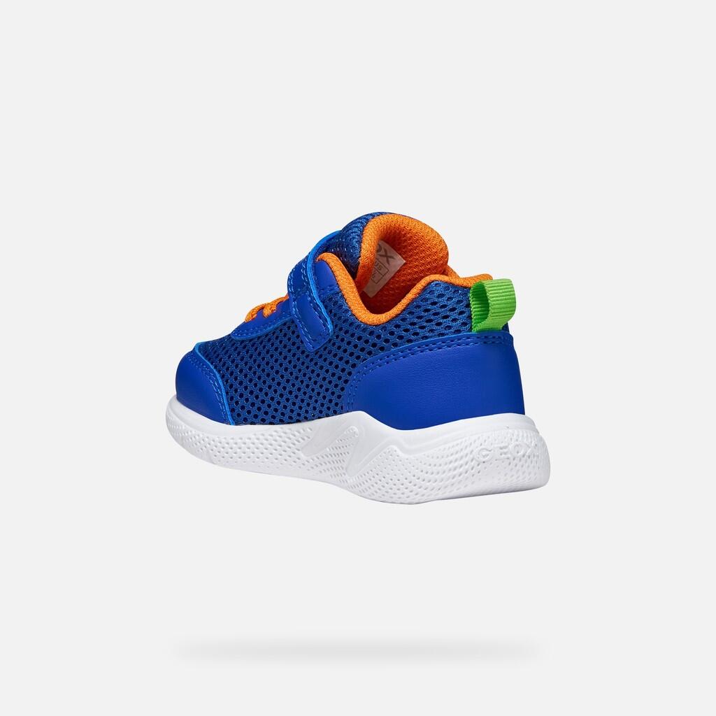 Baskets Bébé Garçon B SPRINTYE BOY Bleu Roi/Orange 5/7