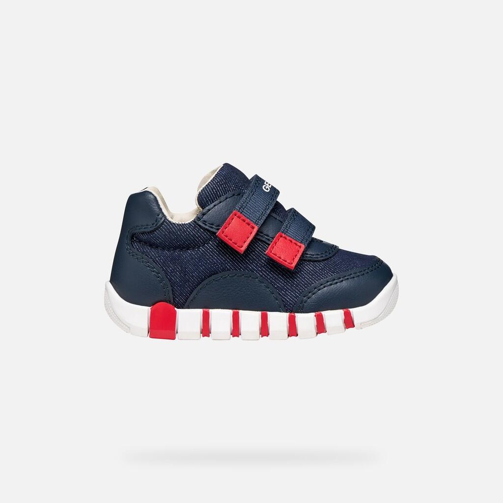Premiers Pas Bébé Garçon IUPIDOO BABY BOY Bleu Marine/Rouge 2/7