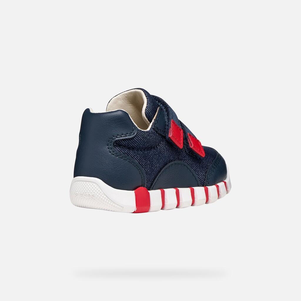 Premiers Pas Bébé Garçon IUPIDOO BABY BOY Bleu Marine/Rouge 6/7
