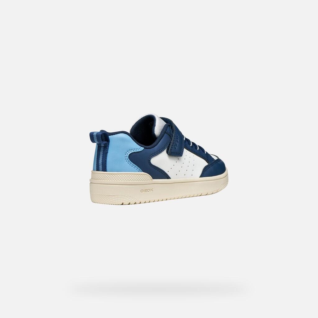 Baskets Garçon WASHIBA BOY Blanc/Bleu Marine 6/7