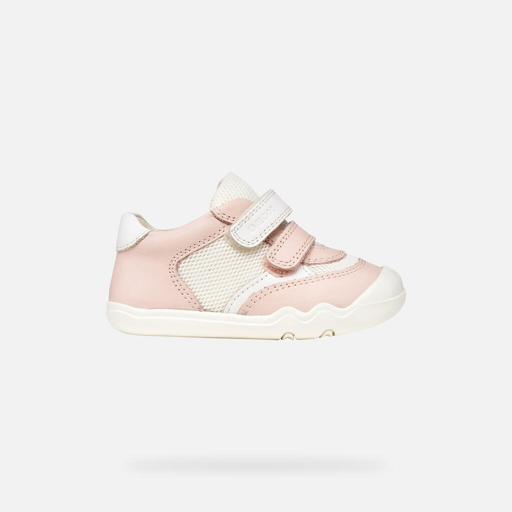 Baskets Bébé Fille B STEPPIEUP GIRL Rose Clair/Blanc 2/7
