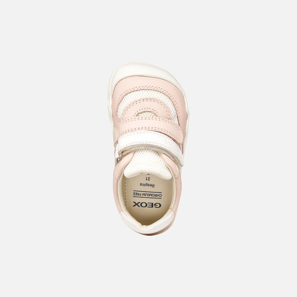 Baskets Bébé Fille B STEPPIEUP GIRL Rose Clair/Blanc 6/7