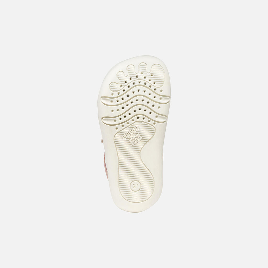 Baskets Bébé Fille B STEPPIEUP GIRL Rose Clair/Blanc 7/7