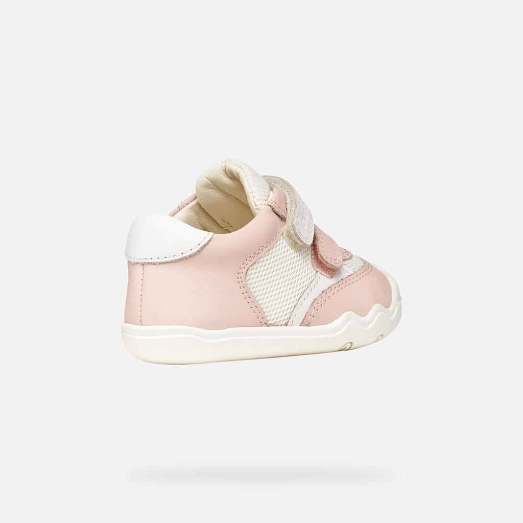 Baskets Bébé Fille B STEPPIEUP GIRL Rose Clair/Blanc 5/7