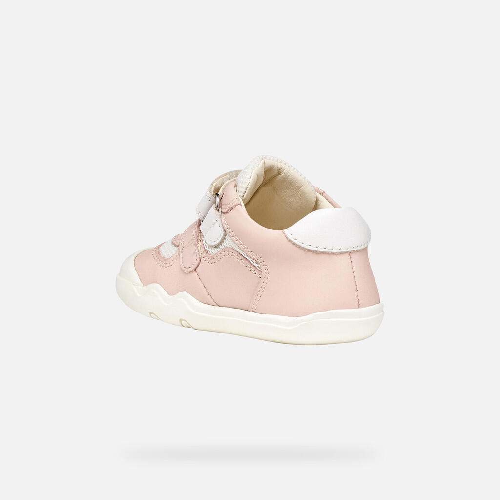 Baskets Bébé Fille B STEPPIEUP GIRL Rose Clair/Blanc 4/7