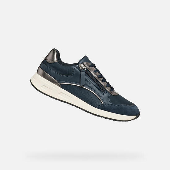 Baskets Femme D BULMYA Bleu Marine/Argent