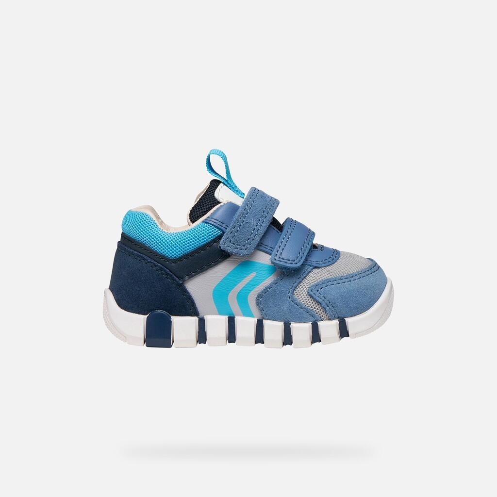 Premiers Pas Bébé Garçon IUPIDOO BABY BOY Bleu Ciel Foncé/Gris Clair 2/7