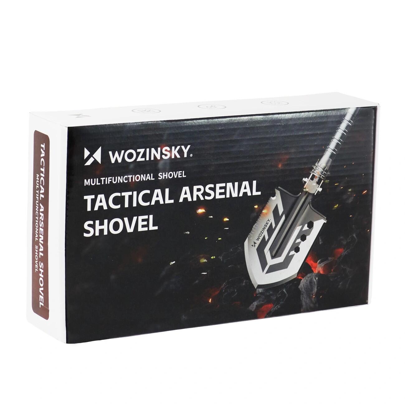 Saperka składana survival bushcraft nóż zbijak krzesiwo gwizdek harpun 21w1 6/7