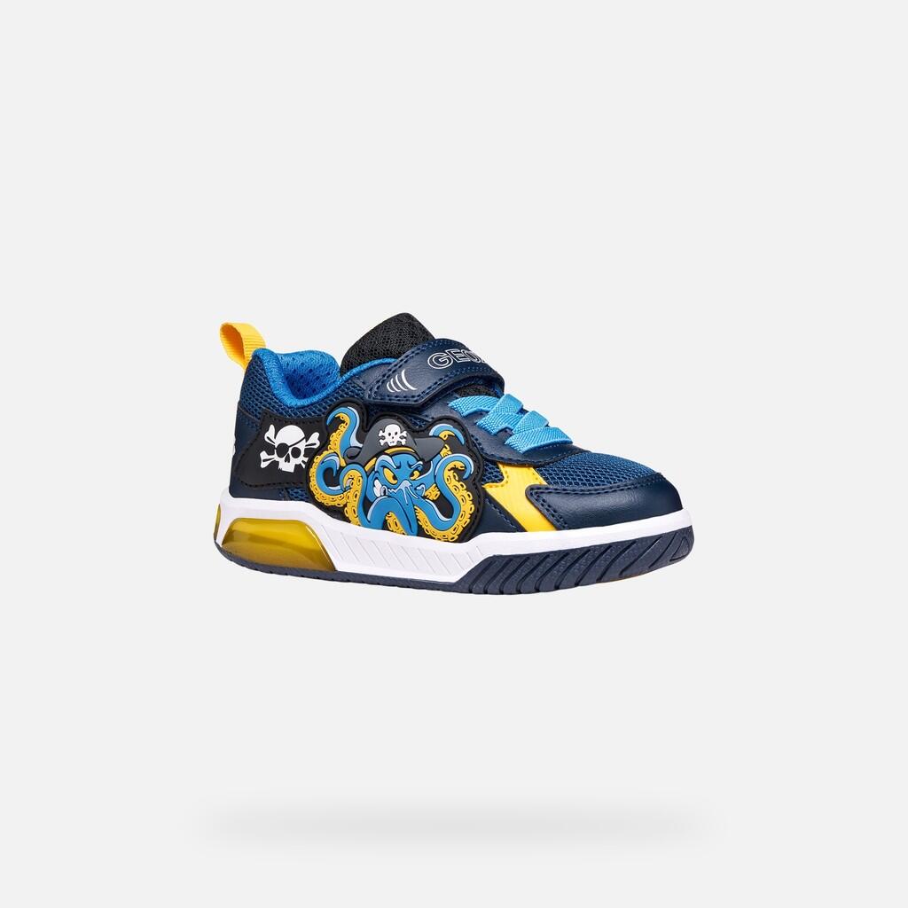 Baskets Garçon INEK BOY Bleu Marine/Jaune 4/7