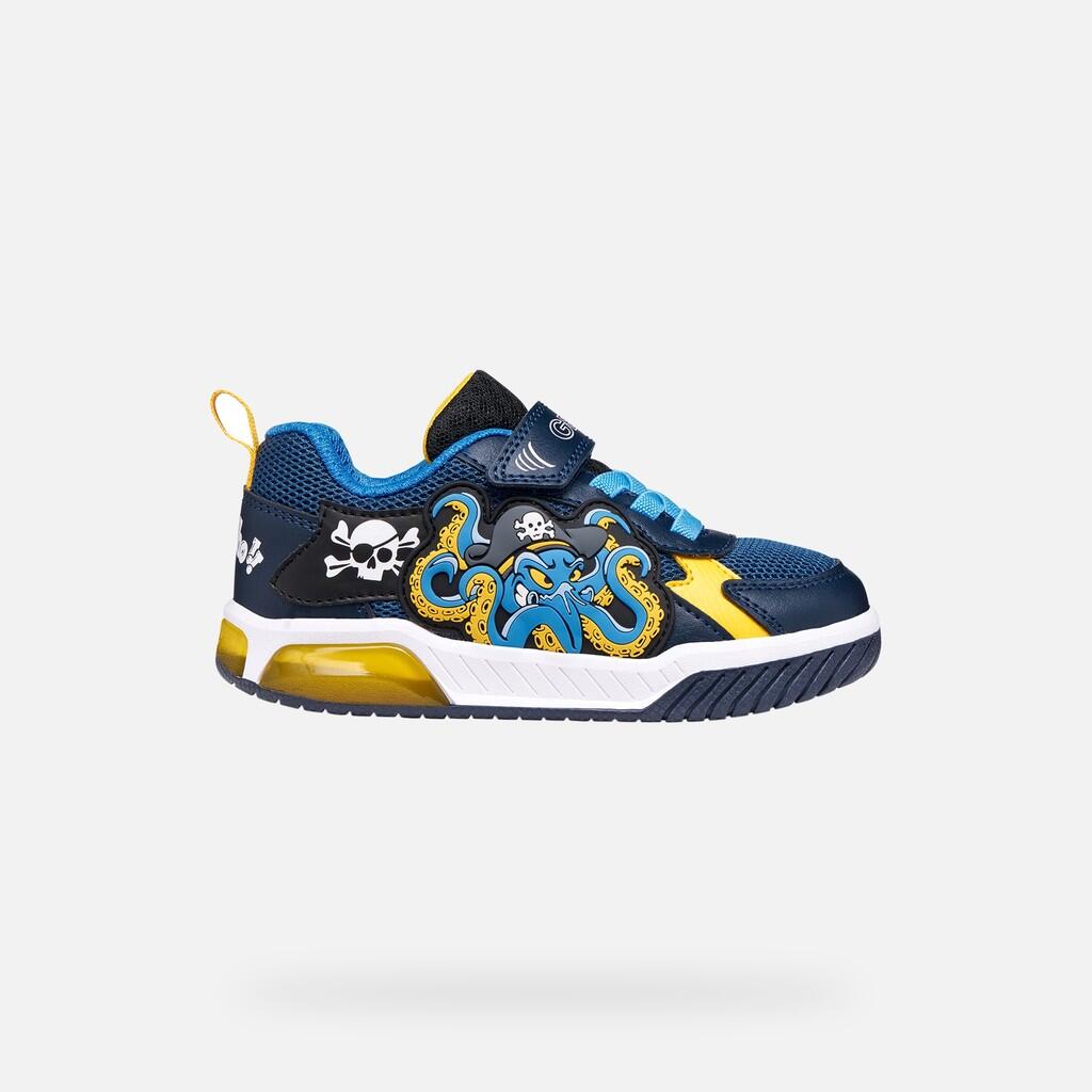 Baskets Garçon INEK BOY Bleu Marine/Jaune 2/7