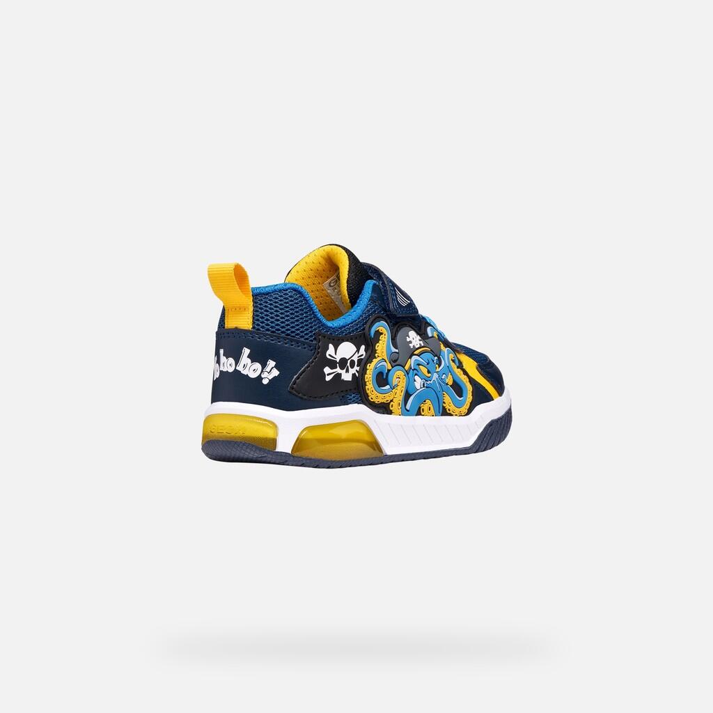 Baskets Garçon INEK BOY Bleu Marine/Jaune 6/7