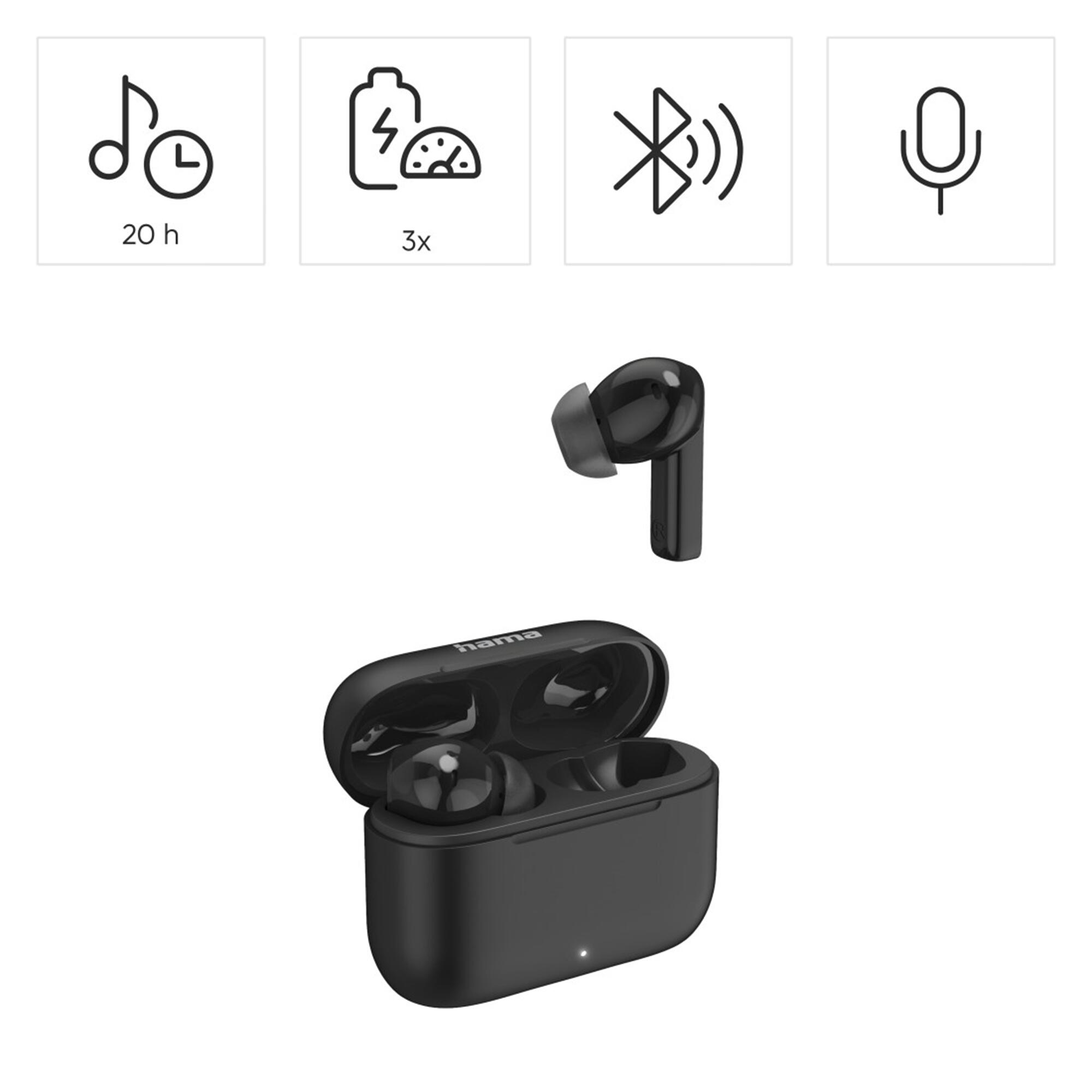 HAMA Bluetooth®-Kopfhörer Passion Clear II, TWS In-Ear, ANC, Schwarz 2/7
