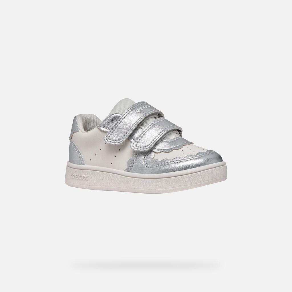 Baskets Bébé Fille B ECLYPER GIRL Blanc/Argent 4/7