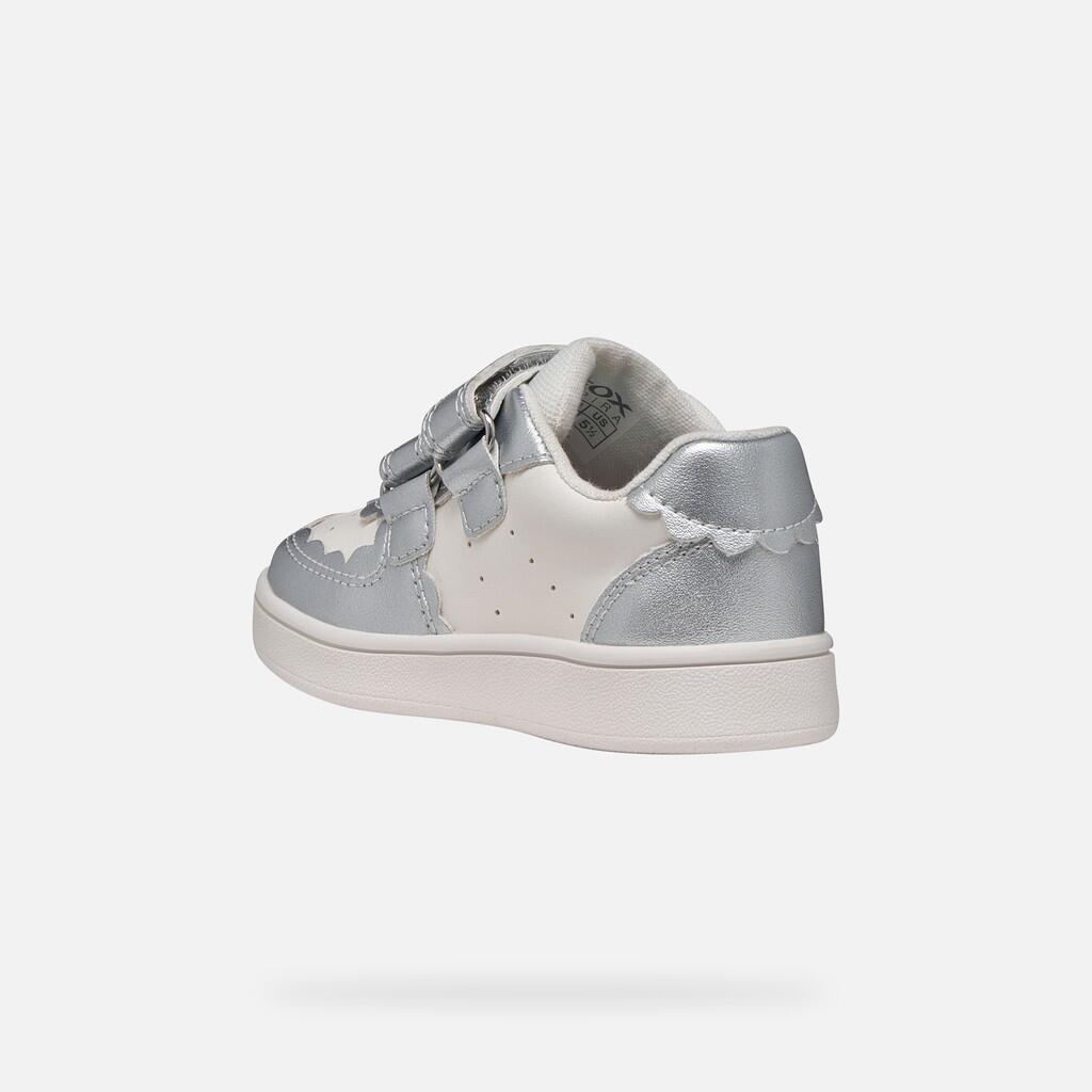 Baskets Bébé Fille B ECLYPER GIRL Blanc/Argent 5/7