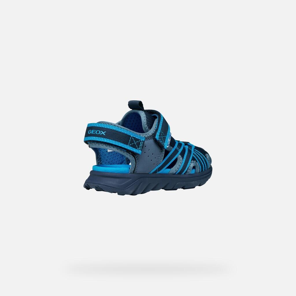 Sandales Garçon J SANDAL AIRADYUM BOY Bleu Marine/Bleu Clair 6/7
