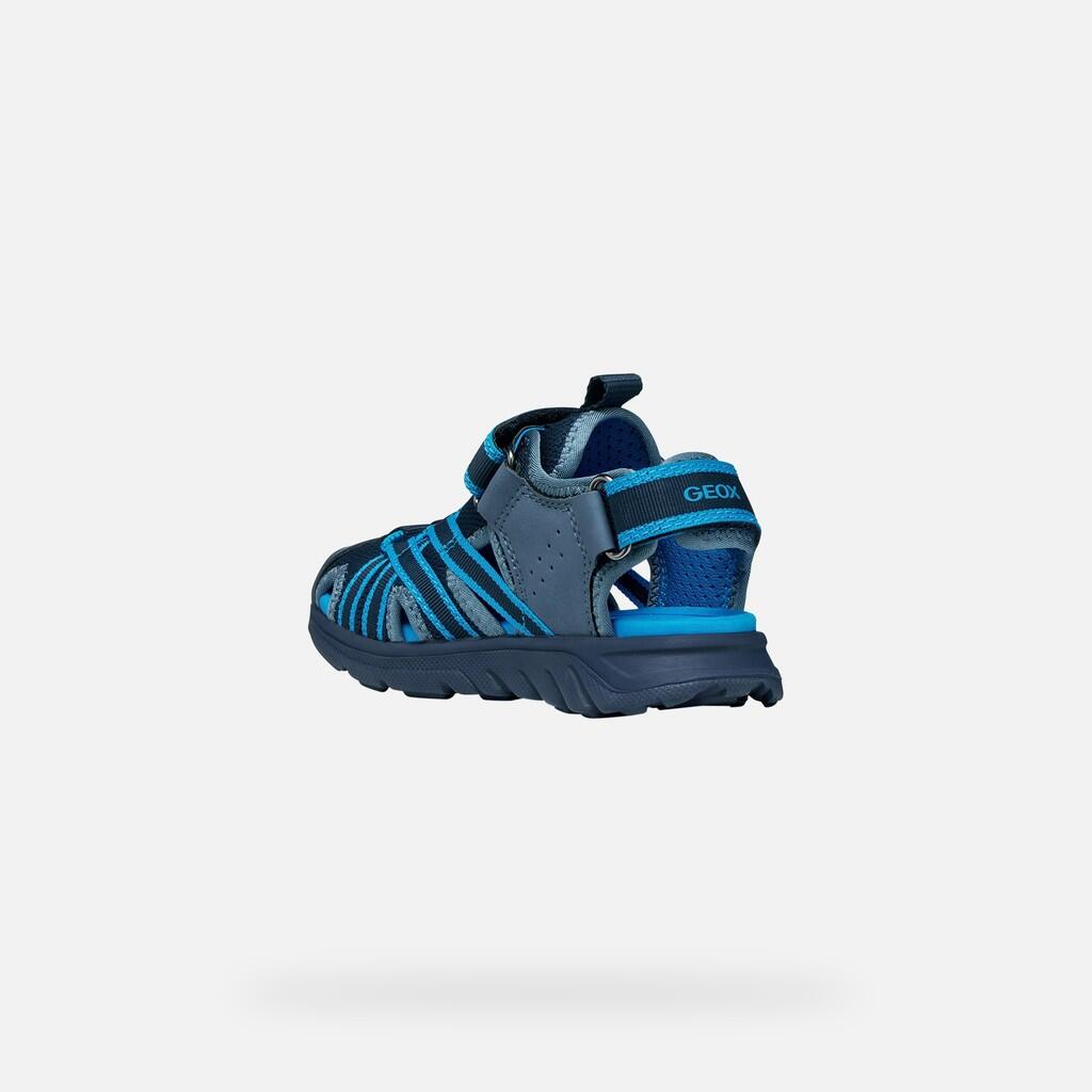 Sandales Garçon J SANDAL AIRADYUM BOY Bleu Marine/Bleu Clair 5/7