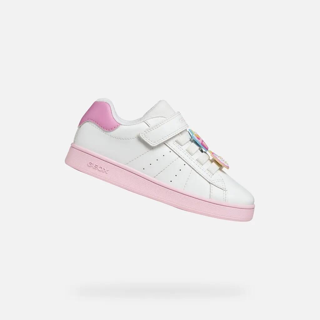 Baskets Fille J ECLYPER GIRL Blanc/Rose Foncé 1/7