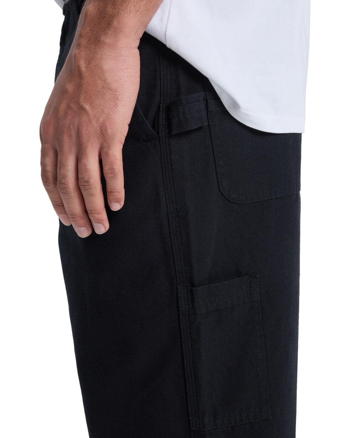 Pantalon workwear en toile CARPENTER Noir Homme 4/4