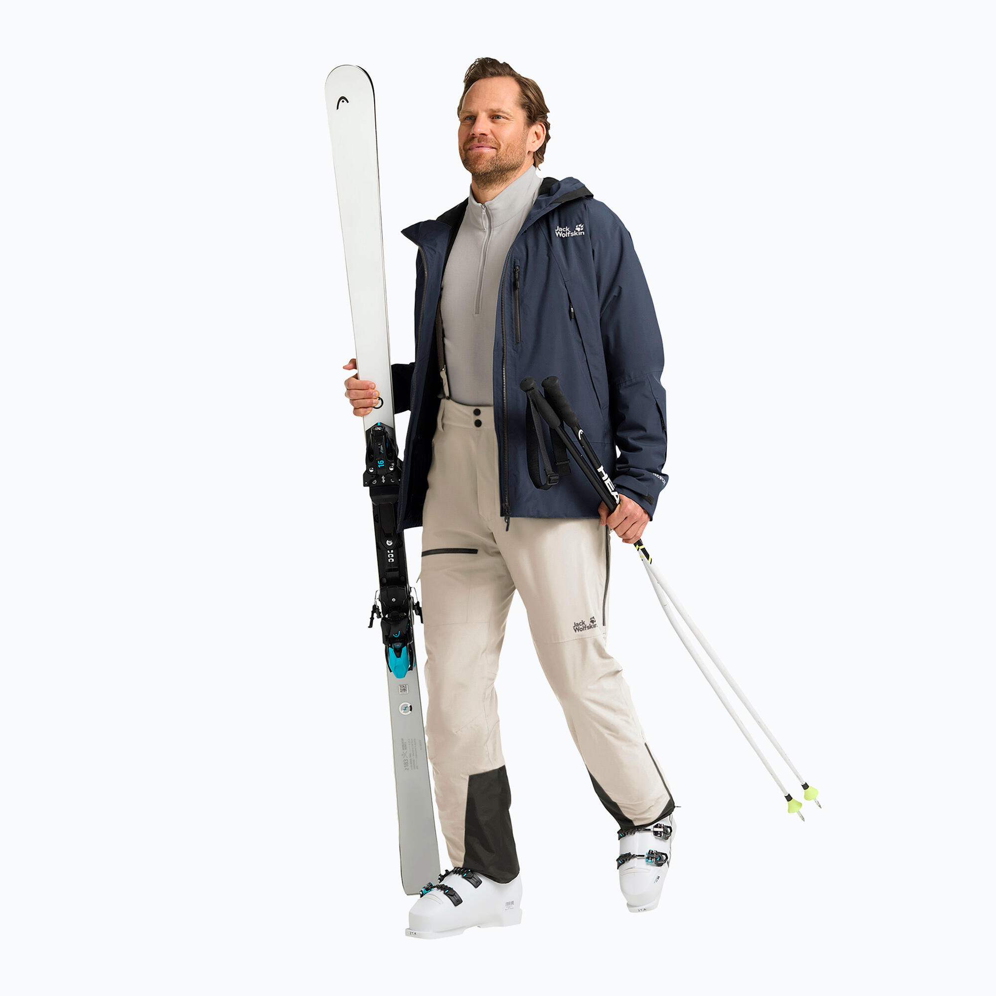 Pantaloni da sci da uomo Jack Wolfskin Flowline Pro 2L Ins 2/7