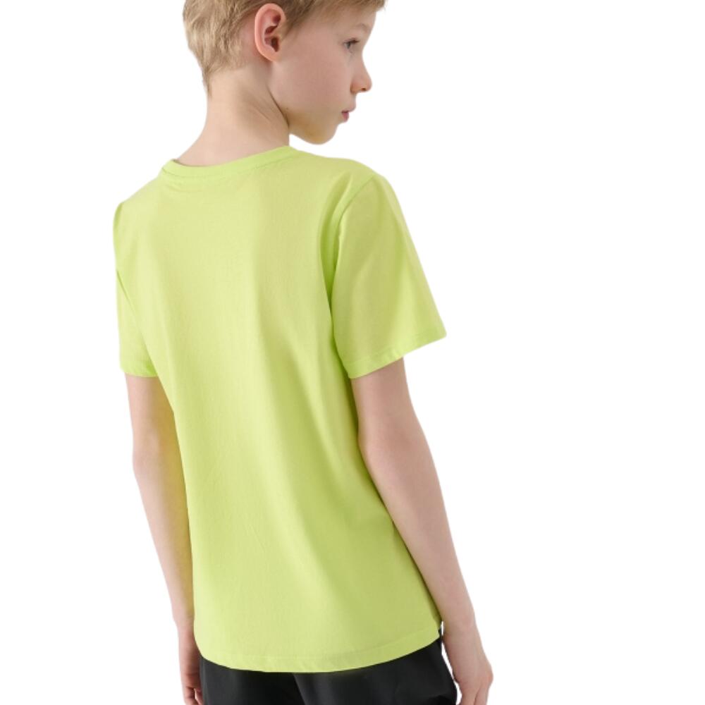 Camiseta infantil 4F verde 4FJWSS25TTSHM1917 – Estilo desportivo e corte regular 3/5