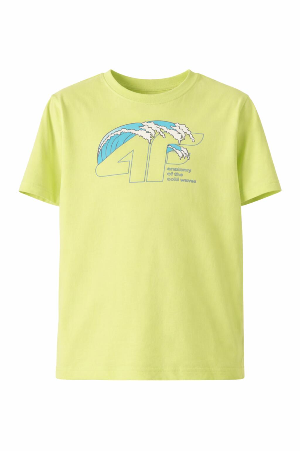 Camiseta infantil 4F verde 4FJWSS25TTSHM1917 – Estilo desportivo e corte regular 5/5