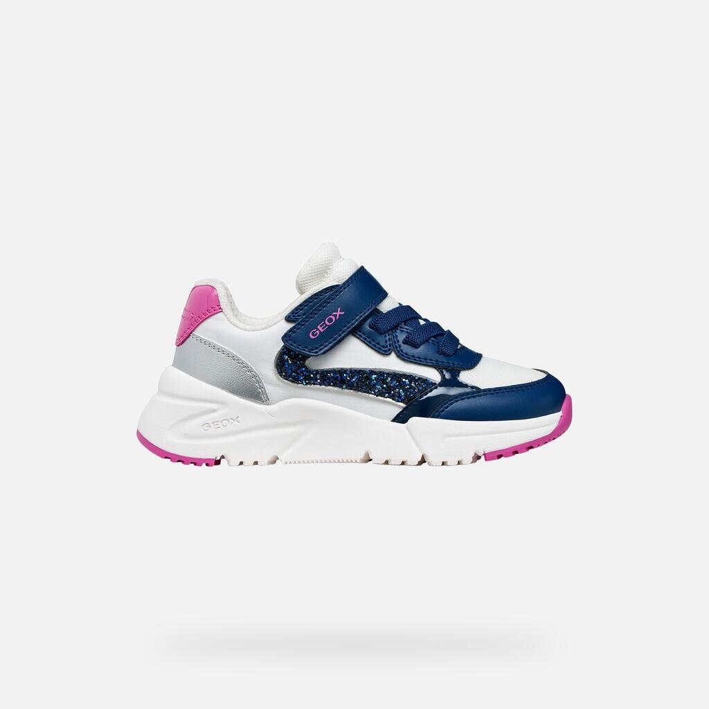 Baskets Fille LOFTUS GIRL Blanc/Bleu Roi Foncé 2/7
