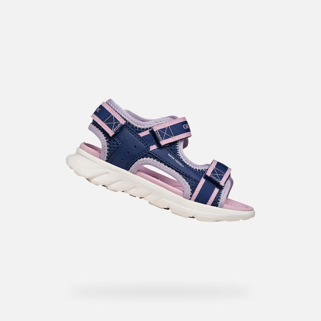 Geox - Sandales Fille Sandal Airadyum   Junior Bleu Marine/lilas - Sandales - Bleu|rose - Decathlon