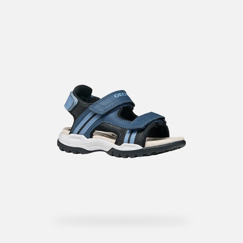 Sandales Garçon J BOREALIS BOY Denim/Noir 4/7