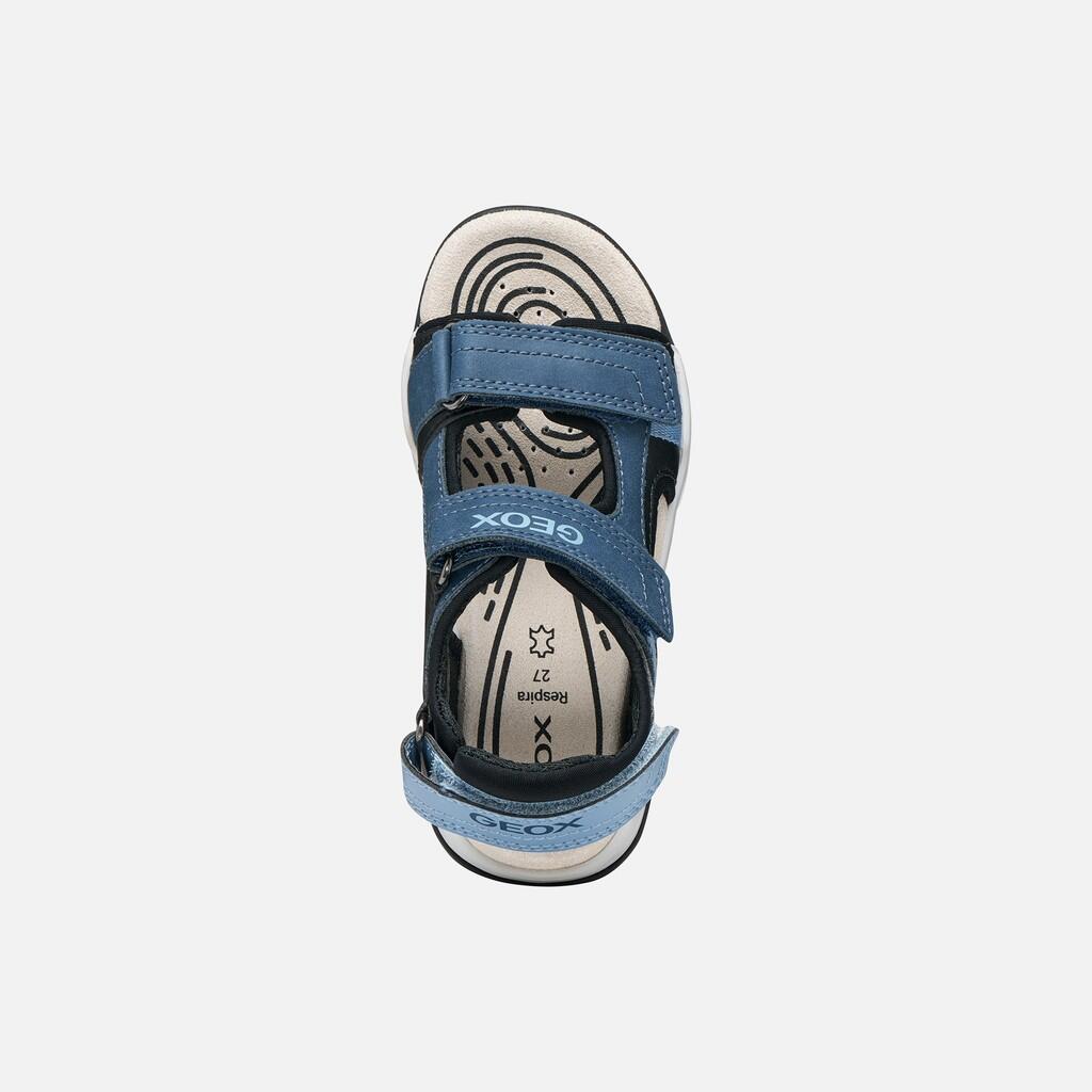 Sandales Garçon J BOREALIS BOY Denim/Noir 7/7