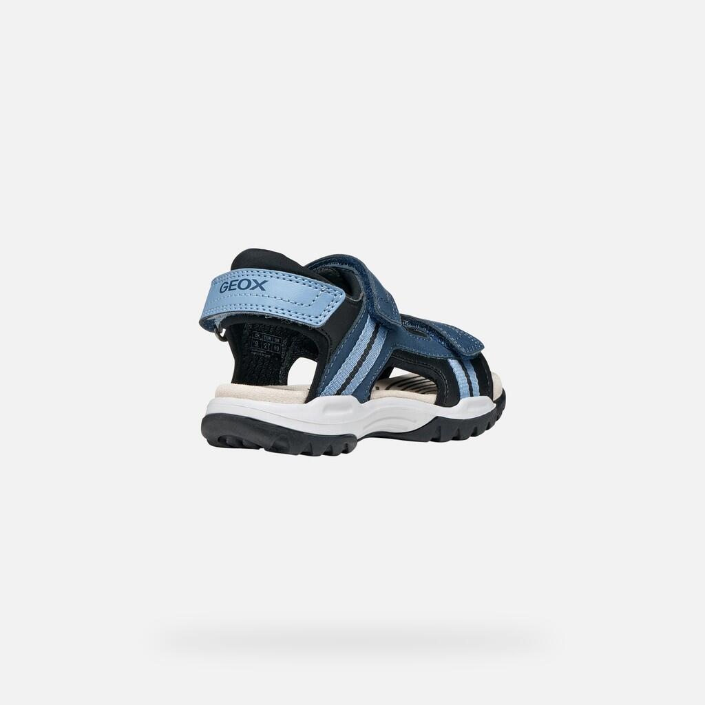 Sandales Garçon J BOREALIS BOY Denim/Noir 6/7