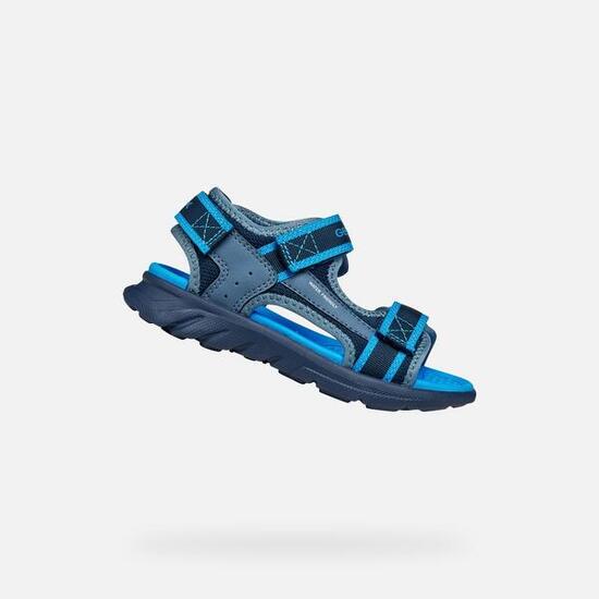 Sandales Garçon J SANDAL AIRADYUM BO Bleu Marine/Bleu Clair
