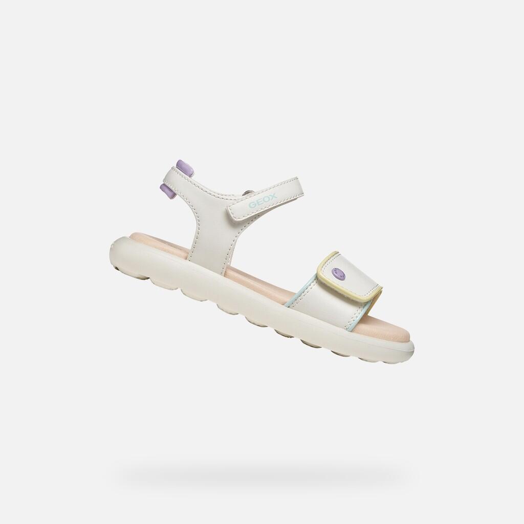 Geox - Sandales Fille J Sandal Puffypop Gi Blanc/multicolore - Sandales - Blanc|multicolore - Decathlon