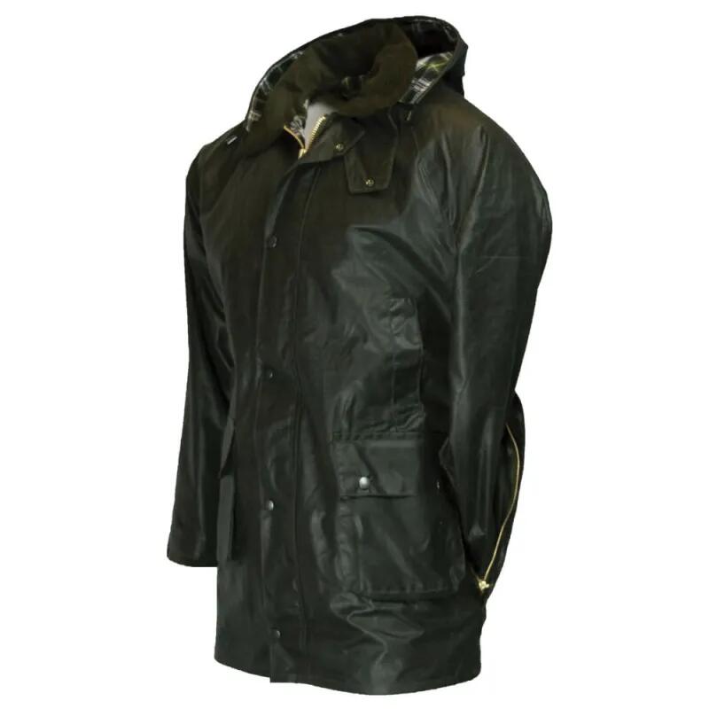 Veste Walker and Hawkes Poacher Vert Coton Ciré – style anglais 2/5