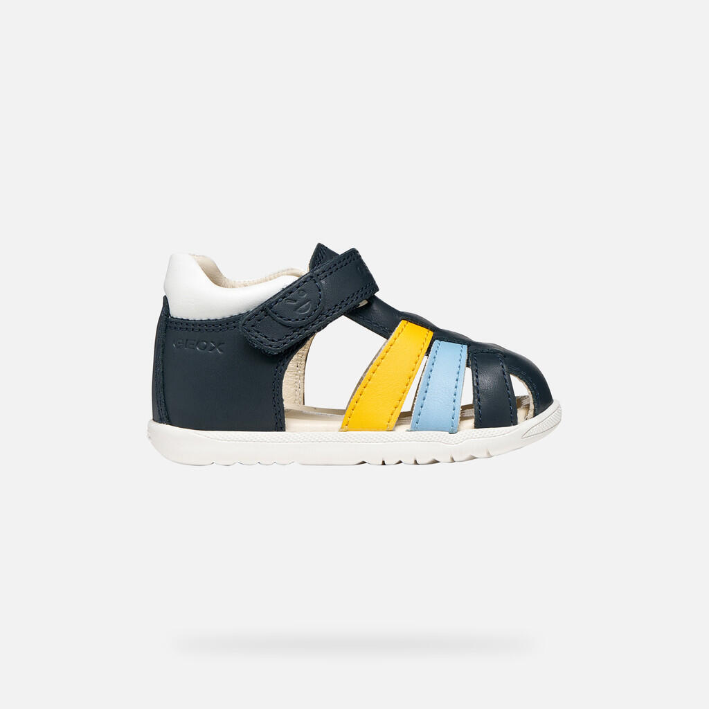 Premiers Pas Bébé Garçon B SANDAL MACCHIA BOY Bleu Marine/Jaune Foncé 2/7