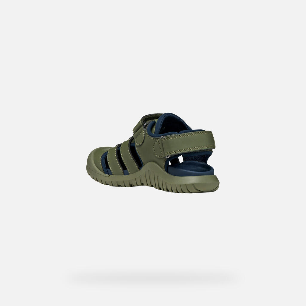 Sandales Garçon S. FUSBETTO PRO BOY Vert Sauge/Bleu Marine 5/7