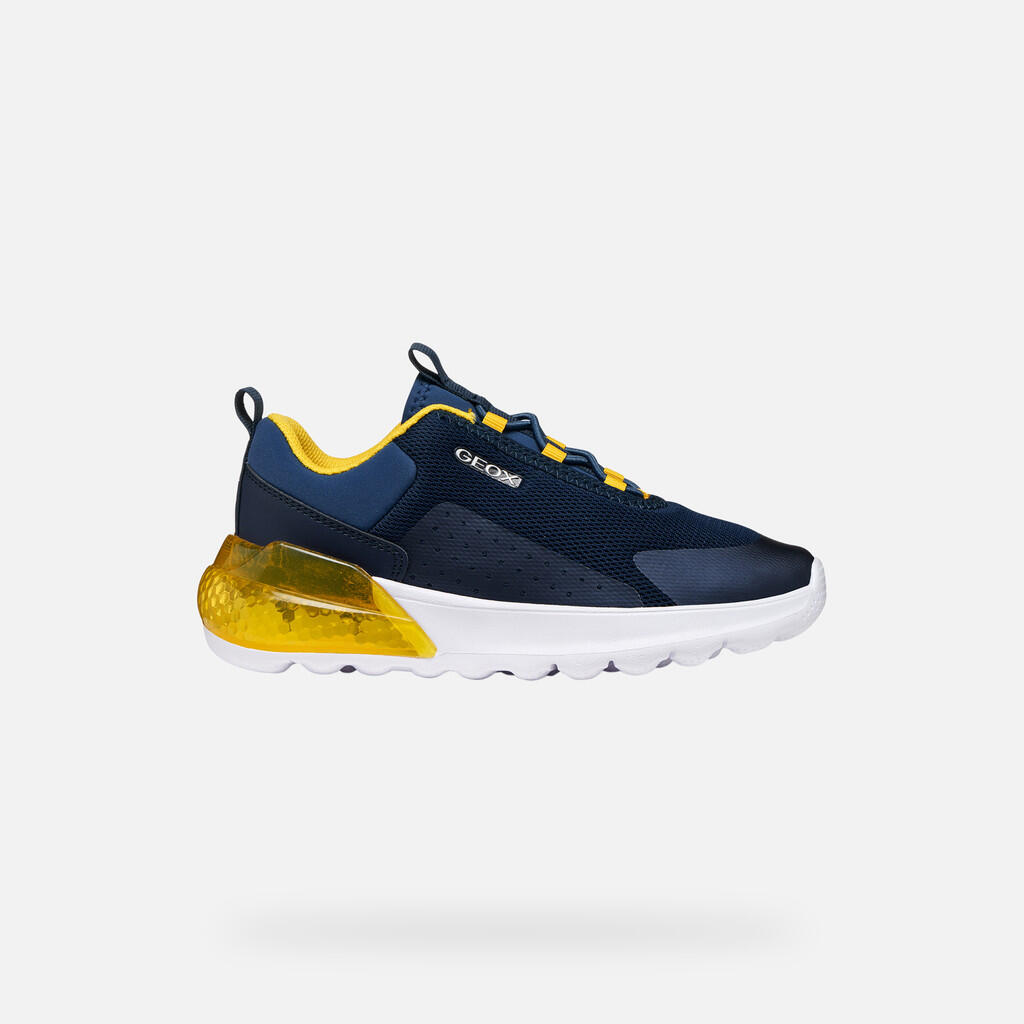 Baskets Garçon J ACTIVART ILLUMINUS BOY Bleu Marine/Jaune 2/7