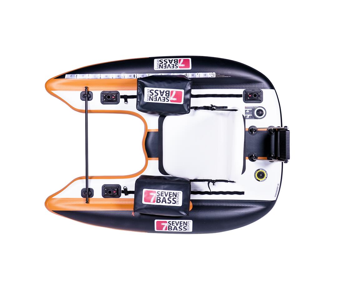 Float tube FLATFORM - BLACK ORANGE 3/7