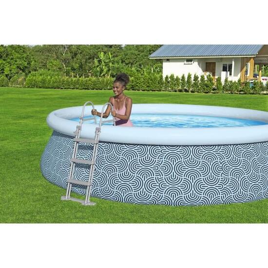 Bestway Piscine autoportante ronde 457 x 107 cm Fast Set décor géométrique