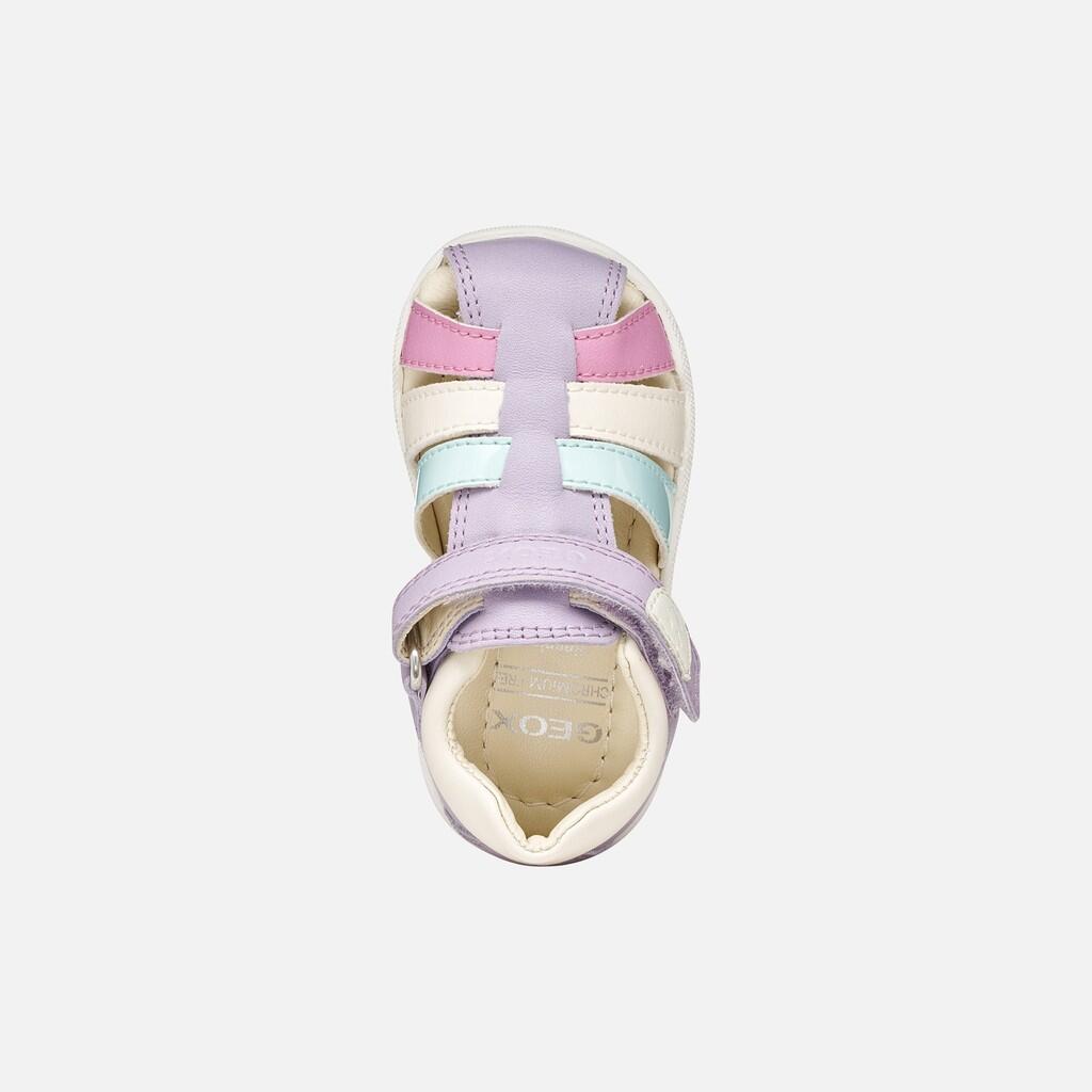 Sandales Bébé Fille SANDAL MACCHIA BABY GIRL Lilas/Vert D'eau 7/7