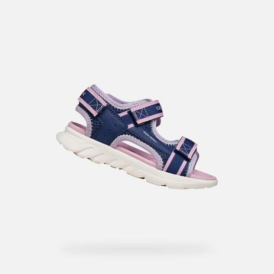Sandales Fille J SANDAL AIRADYUM GIRL Bleu Marine/Lilas