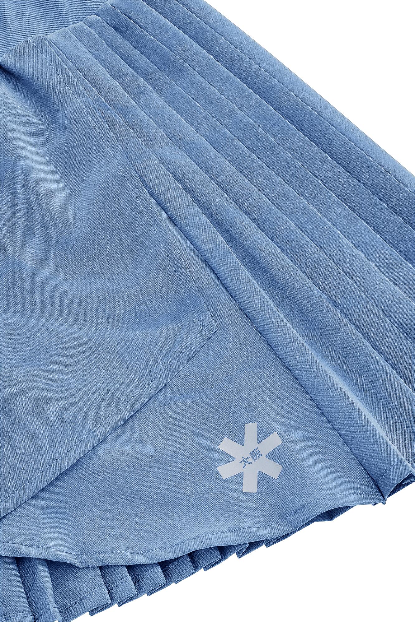 Jupe-short plissée fluide Osaka pour femme | Bleu Silver Lake 6/6