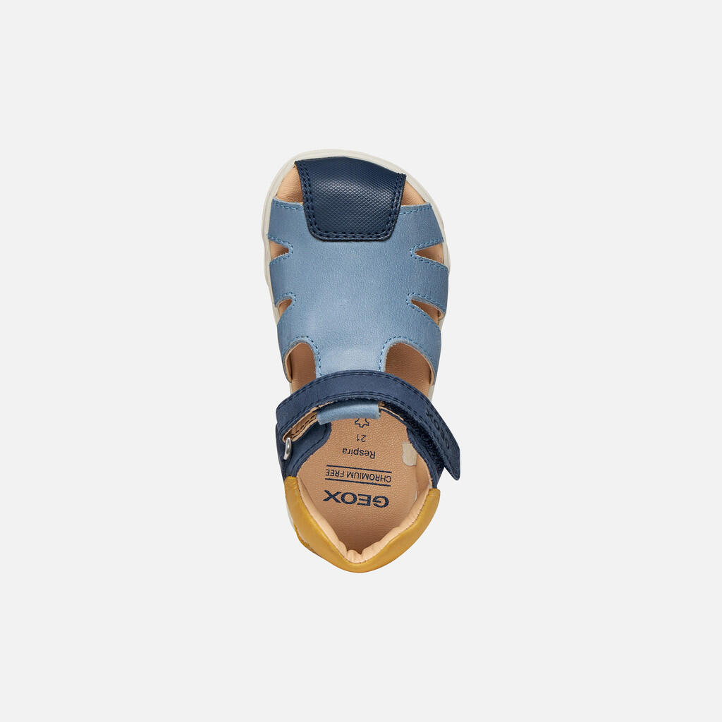 Sandales Bébé Garçon B SANDAL STEPPIEUP BOY Bleu Marine/Ocre 6/7