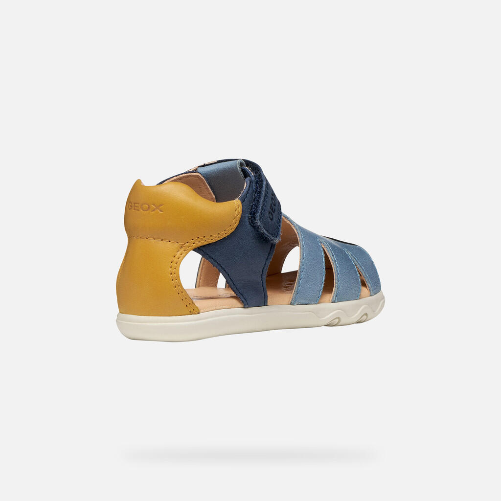 Sandales Bébé Garçon B SANDAL STEPPIEUP BOY Bleu Marine/Ocre 5/7